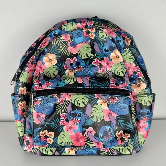 Loungefly Disney Lilo & Stitch Hawaiian Tropical Print Multicolored Backpack - Picture 1 of 10